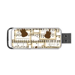 Music Paper Guitars Background Art Portable Usb Flash (one Side) by Sapixe