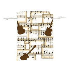 Music Paper Guitars Background Art Lightweight Drawstring Pouch (m) by Sapixe