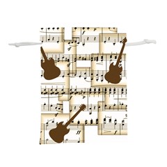 Music Paper Guitars Background Art Lightweight Drawstring Pouch (l) by Sapixe