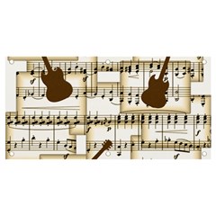 Music Paper Guitars Background Art Banner And Sign 4  X 2 