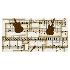 Music Paper Guitars Background Art Banner And Sign 6  X 3 