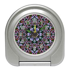 Tropical Blooming Forest With Decorative Flowers Mandala Travel Alarm Clock by pepitasart