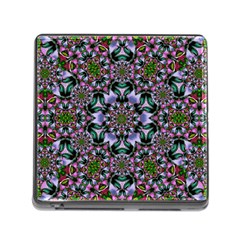 Tropical Blooming Forest With Decorative Flowers Mandala Memory Card Reader (square 5 Slot) by pepitasart