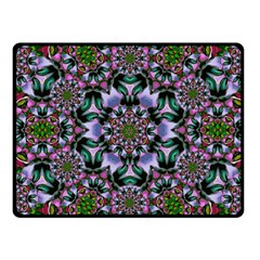 Tropical Blooming Forest With Decorative Flowers Mandala Fleece Blanket (small) by pepitasart