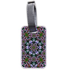 Tropical Blooming Forest With Decorative Flowers Mandala Luggage Tag (two Sides) by pepitasart