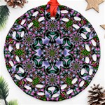 Tropical Blooming Forest With Decorative Flowers Mandala Round Filigree Ornament (Two Sides) Front