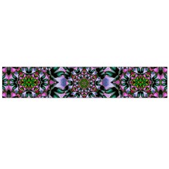 Tropical Blooming Forest With Decorative Flowers Mandala Large Flano Scarf 