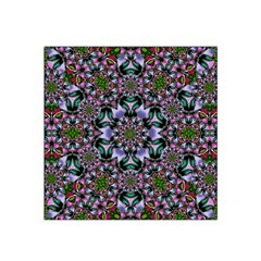 Tropical Blooming Forest With Decorative Flowers Mandala Satin Bandana Scarf 22  X 22  by pepitasart