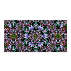 Tropical Blooming Forest With Decorative Flowers Mandala Satin Wrap 35  X 70  by pepitasart