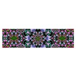 Tropical Blooming Forest With Decorative Flowers Mandala Oblong Satin Scarf (16  x 60 ) Front