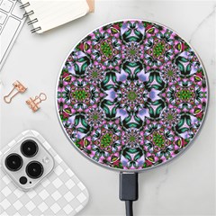 Tropical Blooming Forest With Decorative Flowers Mandala Wireless Charger by pepitasart