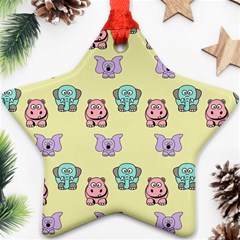 Animals Star Ornament (two Sides) by nateshop