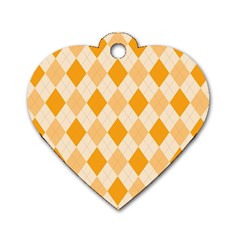 Argyle Dog Tag Heart (one Side) by nateshop