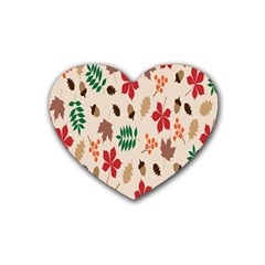 Autumn Rubber Heart Coaster (4 Pack) by nateshop