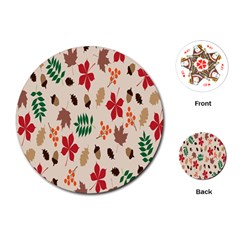 Autumn Playing Cards Single Design (round)