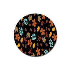 Autumn-flower Magnet 3  (round) by nateshop