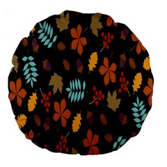 Autumn-flower Large 18  Premium Round Cushions by nateshop