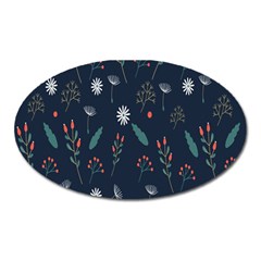 Background-flower Oval Magnet by nateshop