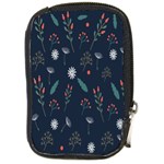 Background-flower Compact Camera Leather Case Front