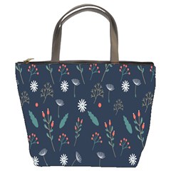 Background-flower Bucket Bag by nateshop