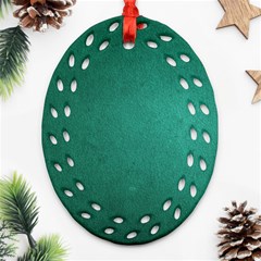 Background-green Oval Filigree Ornament (two Sides)