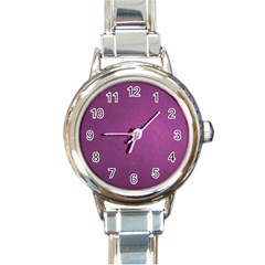 Background-purple Round Italian Charm Watch by nateshop