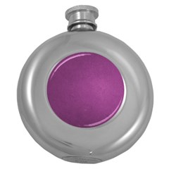 Background-purple Round Hip Flask (5 Oz)