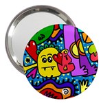 Cartoon 3  Handbag Mirrors Front