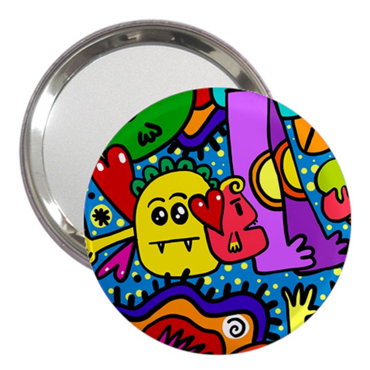 Cartoon 3  Handbag Mirrors