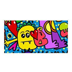 Cartoon Satin Wrap 35  X 70  by nateshop