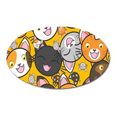 Cats Oval Magnet by nateshop