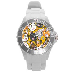 Cats Round Plastic Sport Watch (l) by nateshop