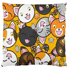 Cats Large Cushion Case (one Side)