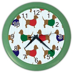 Dachshund Color Wall Clock by nateshop