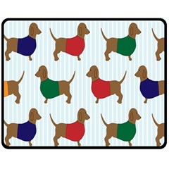 Dachshund Fleece Blanket (medium)  by nateshop