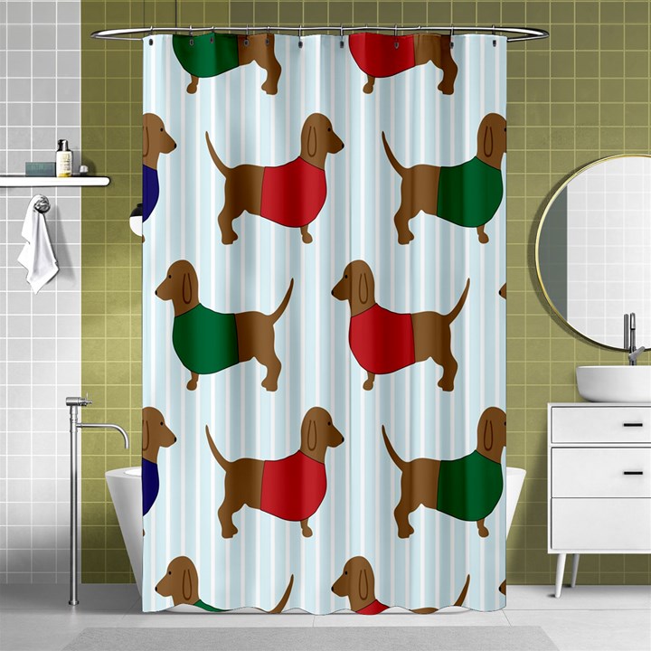 Dachshund Shower Curtain 48  x 72  (Small) 