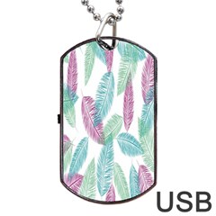 Feathers Dog Tag Usb Flash (two Sides)