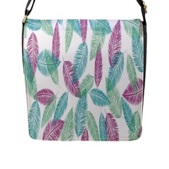 Feathers Flap Closure Messenger Bag (l) by nateshop