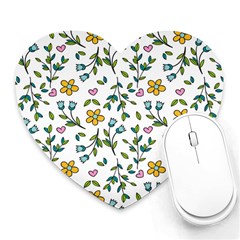 Flowers-beutiful Heart Mousepads by nateshop