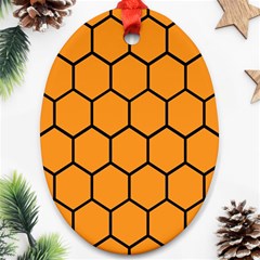 Honeycomb Oval Ornament (two Sides)