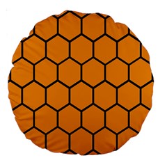 Honeycomb Large 18  Premium Round Cushions by nateshop