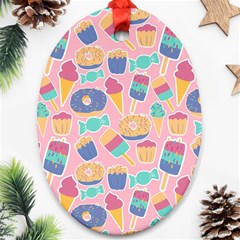 Ice-cream Oval Ornament (two Sides) by nateshop