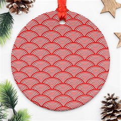 Japanese-wave Ornament (round) by nateshop