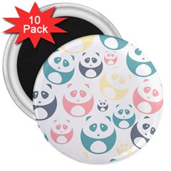 Pandas-panda 3  Magnets (10 Pack)  by nateshop