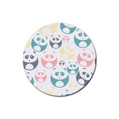 Pandas-panda Rubber Coaster (round) by nateshop