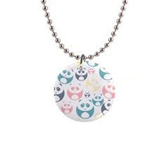 Pandas-panda 1  Button Necklace by nateshop