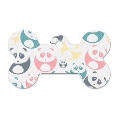 Pandas-panda Dog Tag Bone (two Sides) by nateshop