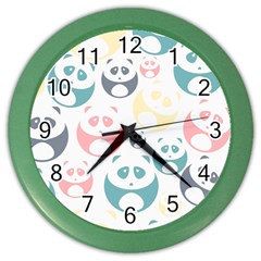 Pandas-panda Color Wall Clock by nateshop