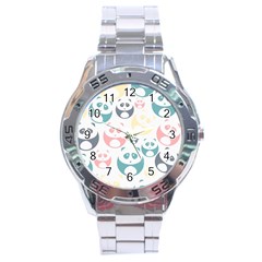 Pandas-panda Stainless Steel Analogue Watch by nateshop