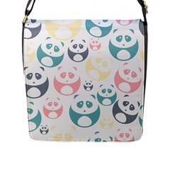 Pandas-panda Flap Closure Messenger Bag (l) by nateshop